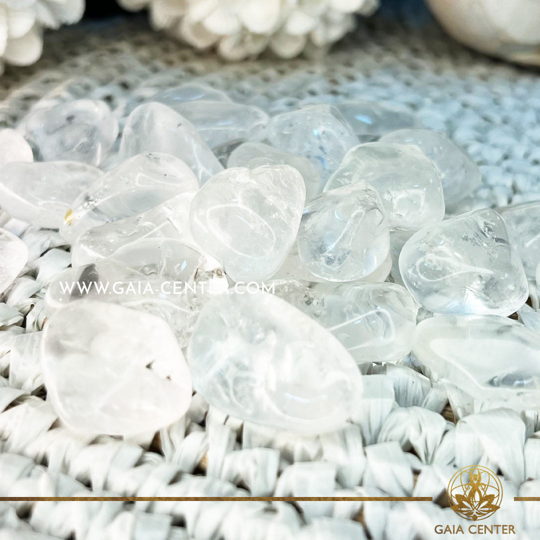 Rock Crystal Quartz Tumbled Stones A-Quality |25-30mm| at Gaia Center Crystal shop in Cyprus. Crystal and Gemstone Jewellery Selection at Gaia Center in Cyprus. Order online, Cyprus islandwide delivery: Limassol, Larnaca, Paphos, Nicosia. Europe and Worldwide shipping.