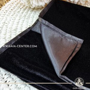 Large Black Reading Cloth - Velvet/Satin |60x60cm| at Gaia Center Crystal and Incense Shop in Cyprus. This altar cloth is perfect for Tarot, Oracle cards, Intuitive Reading, Crystal and Rune placement. Tarot | Oracle | Angel Cards selection and Altar Accessories at Gaia Center | Cyprus. Order online. Cyprus islandwide delivery: Limassol, Paphos, Larnaca, Nicosia Europe and Worldwide shipping.