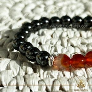 Gemstone Bracelet - Magnetic Carnelian at Gaia Center Crystal shop in Cyprus. Crystal and Gemstone Jewellery Selection at Gaia Center in Cyprus. Order online, Cyprus islandwide delivery: Limassol, Larnaca, Paphos, Nicosia. Europe and Worldwide shipping.