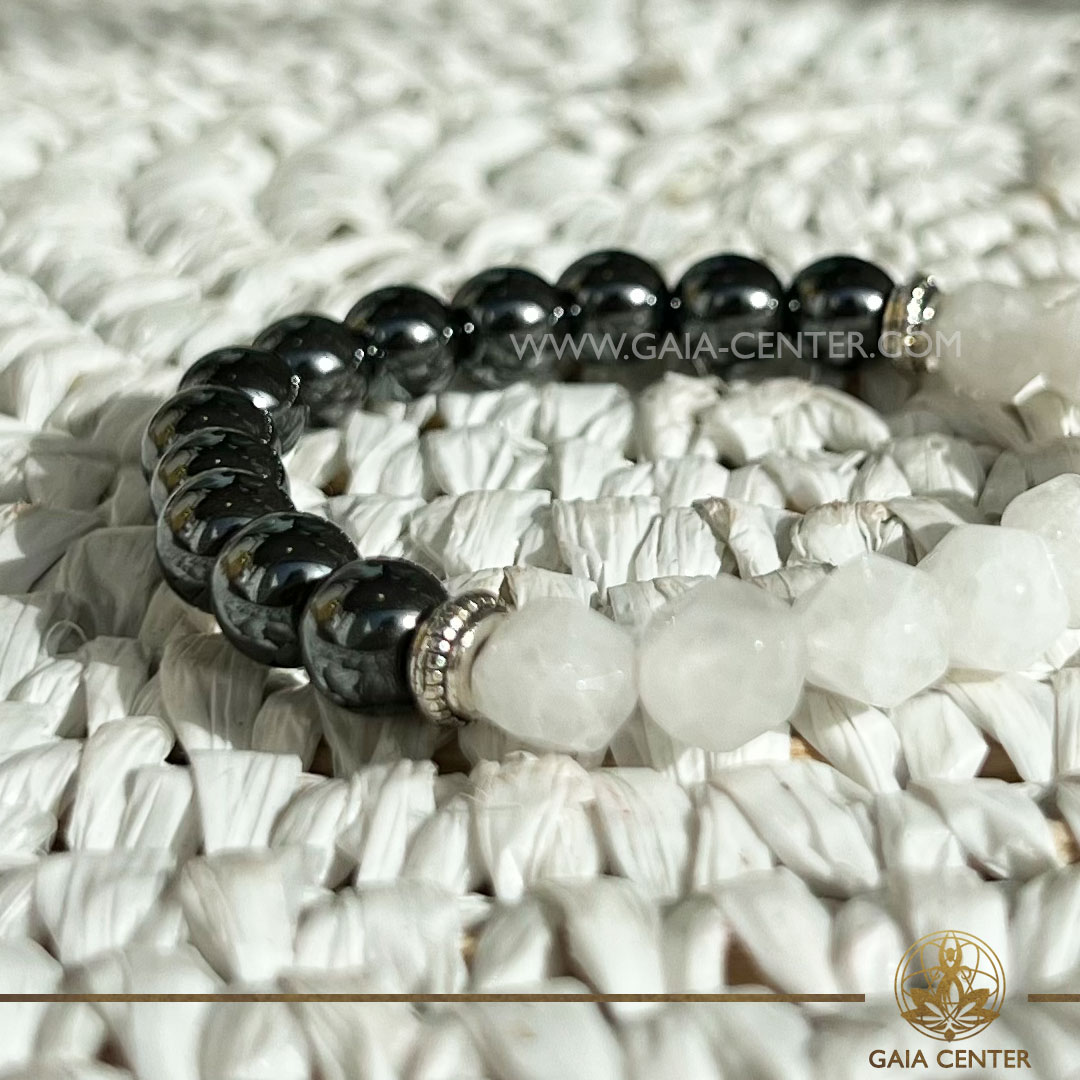 Gemstone Bracelet - Magnetic Clear Crystal Quartz at Gaia Center Crystal shop in Cyprus. Crystal and Gemstone Jewellery Selection at Gaia Center in Cyprus. Order online, Cyprus islandwide delivery: Limassol, Larnaca, Paphos, Nicosia. Europe and Worldwide shipping.