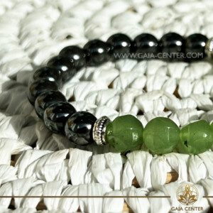 Gemstone Bracelet - Magnetic Green Jade at Gaia Center Crystal shop in Cyprus. Crystal and Gemstone Jewellery Selection at Gaia Center in Cyprus. Order online, Cyprus islandwide delivery: Limassol, Larnaca, Paphos, Nicosia. Europe and Worldwide shipping.