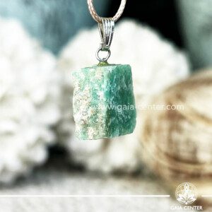 Crystal Pendant Amazonite Rough at GAIA CENTER Crystal Shop CYPRUS. Crystal jewellery and crystal pendants at Gaia Center crystal shop in Cyprus. Order online top quality crystals, Cyprus islandwide delivery: Limassol, Larnaca, Paphos, Nicosia. Europe and Worldwide shipping.