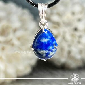 Crystal Pendant Teardrop Blue Lapis Lazuli with silver bail at GAIA CENTER Crystal Shop CYPRUS. Crystal jewellery and crystal pendants at Gaia Center crystal shop in Cyprus. Order online top quality crystals, Cyprus islandwide delivery: Limassol, Larnaca, Paphos, Nicosia. Europe and Worldwide shipping.