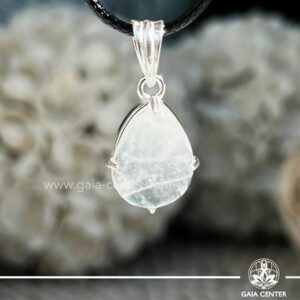 Crystal Pendant Teardrop Clear Quartz with silver bail at GAIA CENTER Crystal Shop CYPRUS. Crystal jewellery and crystal pendants at Gaia Center crystal shop in Cyprus. Order online top quality crystals, Cyprus islandwide delivery: Limassol, Larnaca, Paphos, Nicosia. Europe and Worldwide shipping.