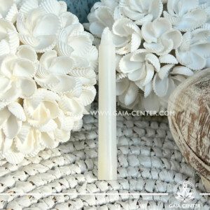White "Happiness" Spell Candle |Paraffin Wax| at Gaia Center Crystal Incense Shop in Cyprus. Shop online, islandwide delivery: Limassol, Nicosia, Larnaca, Paphos.