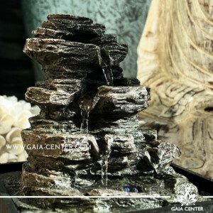 Rock Water Fountain. Decorative tabletop fountain for indoor use, that simulates the soothing sounds of nature in your living space. Water Fountain selection at Gaia Center Aroma & Crystal shop in Cyprus. Order online, Cyprus islandwide delivery: Limassol, Larnaca, Paphos, Nicosia
