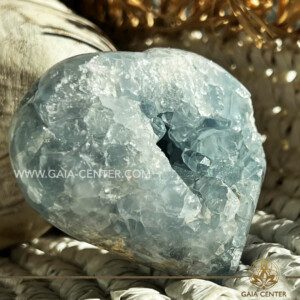 Celestite Quartz Crystal Puff Heart Large |70-80mm| Madagascar at GAIA CENTER Crystal Shop CYPRUS. Crystal jewellery and crystal pendants at Gaia Center crystal shop in Cyprus. Order online top quality crystals, Cyprus islandwide delivery: Limassol, Larnaca, Paphos, Nicosia. Europe and Worldwide shipping.