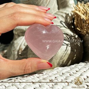 Crystal Puff Heart Rose Quartz Medium |55x50mm/80g| from Madagascar at GAIA CENTER Crystal Shop CYPRUS. Crystal jewellery and crystal pendants at Gaia Center crystal shop in Cyprus. Order online top quality crystals, Cyprus islandwide delivery: Limassol, Larnaca, Paphos, Nicosia. Europe and Worldwide shipping.