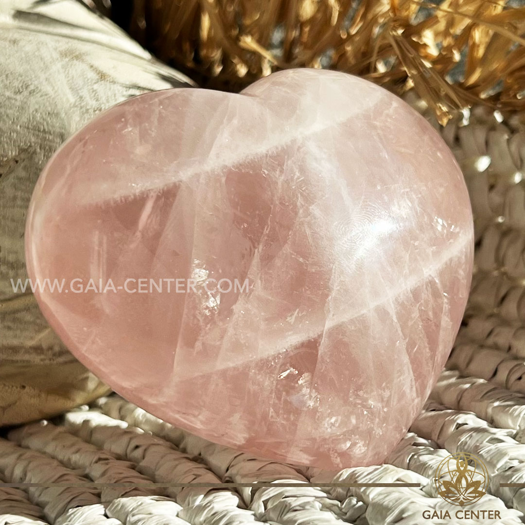 Crystal Puff Heart Rose Quartz Large |80x90mm/335-350g| at GAIA CENTER Crystal Shop CYPRUS. Crystal jewellery and crystal pendants at Gaia Center crystal shop in Cyprus. Order online top quality crystals, Cyprus islandwide delivery: Limassol, Larnaca, Paphos, Nicosia. Europe and Worldwide shipping.Madagascar