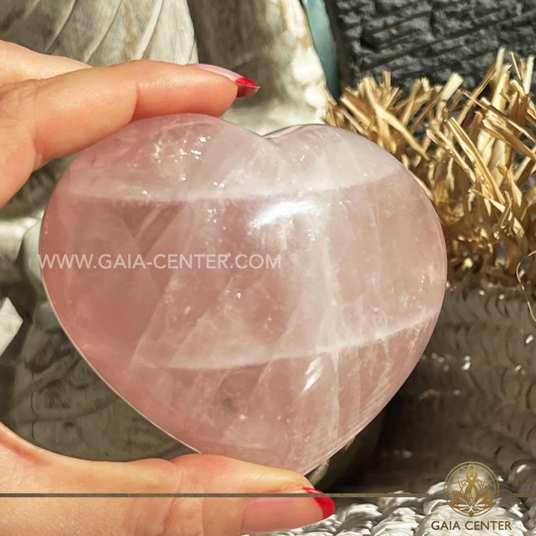 Crystal Puff Heart Rose Quartz Large |80x90mm/335-350g| at GAIA CENTER Crystal Shop CYPRUS. Crystal jewellery and crystal pendants at Gaia Center crystal shop in Cyprus. Order online top quality crystals, Cyprus islandwide delivery: Limassol, Larnaca, Paphos, Nicosia. Europe and Worldwide shipping.Madagascar