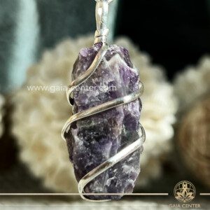 Amethyst Quartz Rough Crystal Pendant with Chain at Gaia Center Crystal shop in Cyprus. Crystal and Gemstone Jewellery Selection at Gaia Center in Cyprus. Order online, Cyprus islandwide delivery: Limassol, Larnaca, Paphos, Nicosia. Europe and Worldwide shipping.