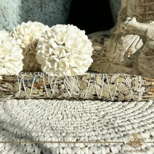 Californian White Sage and Lavender Smudge Stick |22cm| Californian white Sage Smudge stick bundles for smudging ceremonies and space clearing at Gaia Center | Crystals and Incense shop in Cyprus. Order online, Cyprus islandwide delivery: Limassol, Paphos, Larnaca, Nicosia. Europe and worldwide shipping.