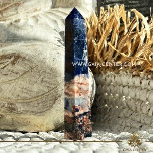 Blue Sodalite Crystal Point Polished Tower |95-100mm| Crystal points, towers and obelisks selection at Gaia Center Crystal shop in Cyprus. Order online, Cyprus islandwide delivery: Limassol, Larnaca, Paphos, Nicosia. Europe and Worldwide shipping.