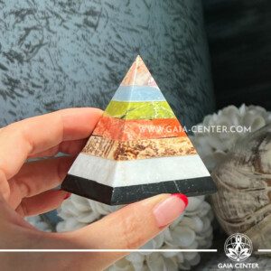 Multi-Stone Crystal Point Polished pyramid from Peru Crystal points, towers and obelisks selection at Gaia Center Crystal shop in Cyprus. Order online, Cyprus islandwide delivery: Limassol, Larnaca, Paphos, Nicosia. Europe and Worldwide shipping.