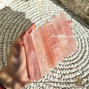 Rose Quartz Crystal Quartz polished point tower. Crystal points, towers and obelisks selection at Gaia Center Crystal shop in Cyprus. Order online, Cyprus islandwide delivery: Limassol, Larnaca, Paphos, Nicosia. Europe and Worldwide shipping.