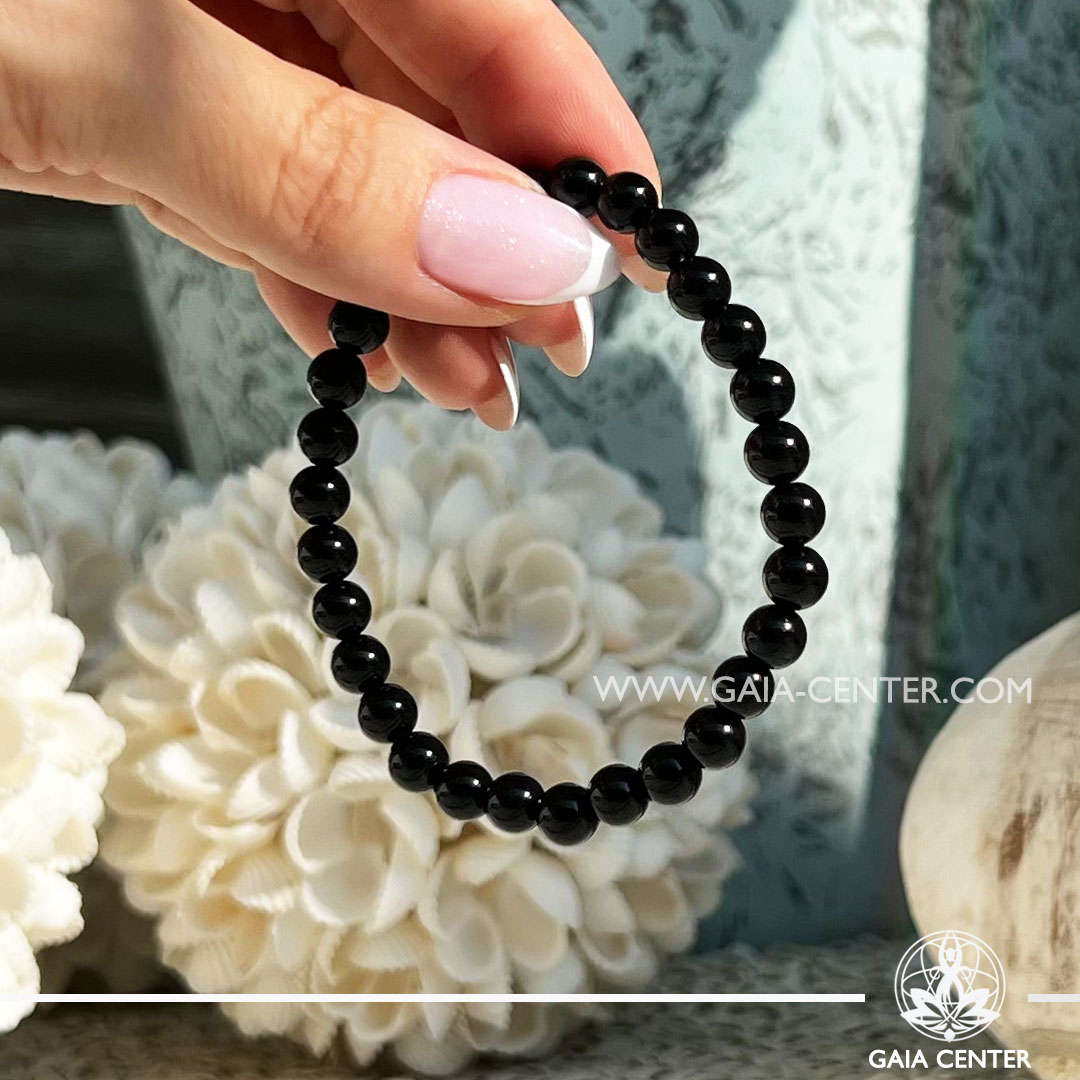 Black Agate Crystal Bracelet at Gaia Center Crystal shop in Cyprus. Crystal and Gemstone Jewellery Selection at Gaia Center in Cyprus. Order online, Cyprus islandwide delivery: Limassol, Larnaca, Paphos, Nicosia. Europe and Worldwide shipping.
