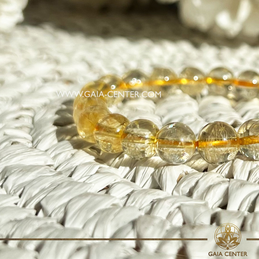 Yellow Citrine Crystal Bracelet |8mm bead| at Gaia Center Crystal shop in Cyprus. Crystal and Gemstone Jewellery Selection at Gaia Center Crystal shop in Cyprus. Order crystals online, Cyprus islandwide delivery: Limassol, Larnaca, Paphos, Nicosia. Europe and Worldwide shipping.