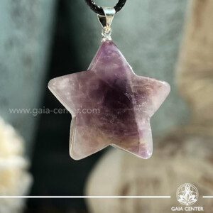 Amethyst Crystal Pendant - Puff Heart |Silver Plated Bail| at Gaia Center Crystal shop in Cyprus. Crystal and Gemstone Jewellery Selection at Gaia Center in Cyprus. Order online, Cyprus islandwide delivery: Limassol, Larnaca, Paphos, Nicosia. Europe and Worldwide shipping.