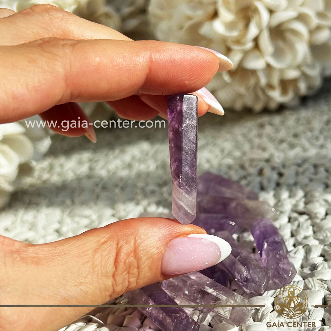 Amethyst Polished Point Pendant |Silver Plated Bail| from Brazil at Gaia Center Crystal shop in Cyprus. Crystal and Gemstone Jewellery Selection at Gaia Center in Cyprus. Order online, Cyprus islandwide delivery: Limassol, Larnaca, Paphos, Nicosia. Europe and Worldwide shipping.
