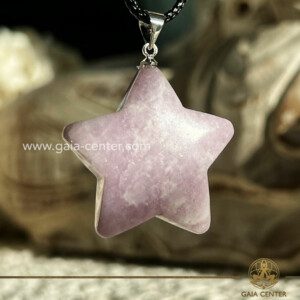 Lepidolite Crystal Pendant - Puff Heart |Silver Plated Bail| at Gaia Center Crystal shop in Cyprus. Crystal and Gemstone Jewellery Selection at Gaia Center in Cyprus. Order online, Cyprus islandwide delivery: Limassol, Larnaca, Paphos, Nicosia. Europe and Worldwide shipping.