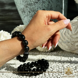 Shungite Tumblestone Bracelet from Russia at Gaia Center Crystal shop in Cyprus. Crystal and Gemstone Jewellery Selection at Gaia Center in Cyprus. Order online, Cyprus islandwide delivery: Limassol, Larnaca, Paphos, Nicosia. Europe and Worldwide shipping.
