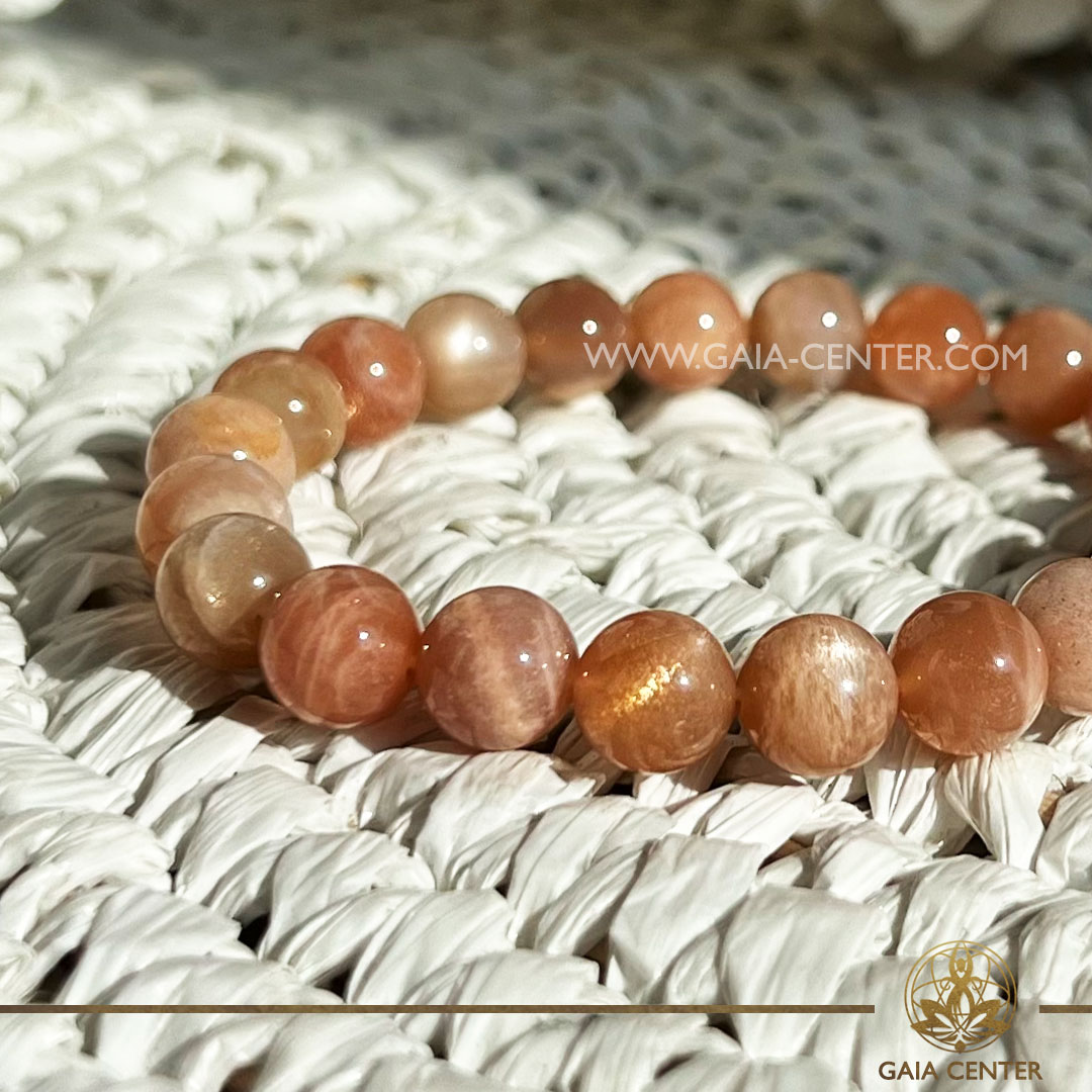 Sunstone Crystal Bracelet |8mm bead| at Gaia Center Crystal shop in Cyprus. Crystal and Gemstone Jewellery Selection at Gaia Center Crystal shop in Cyprus. Order crystals online, Cyprus islandwide delivery: Limassol, Larnaca, Paphos, Nicosia. Europe and Worldwide shipping.