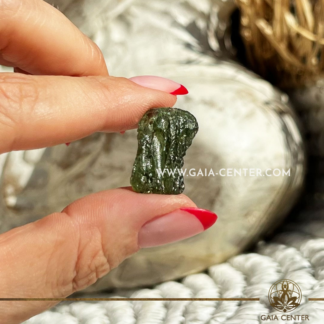 Moldavite Rough |1.5-1.99g| Chlum - Czech Republic. Crystal points, towers and obelisks selection at Gaia Center Crystal shop in Cyprus. Order online, Cyprus islandwide delivery: Limassol, Larnaca, Paphos, Nicosia. Europe and Worldwide shipping.