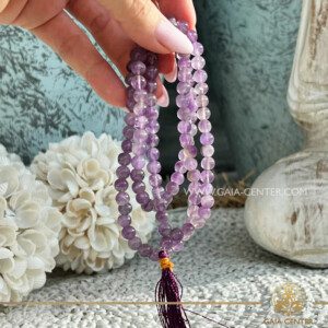 Amethyst Crystal Mala |108 beads with tassel| Jewellery Selection at Gaia Center Crystal Shop in Cyprus. Order online, Cyprus islandwide delivery: Limassol, Larnaca, Paphos, Nicosia. Europe and Worldwide shipping.