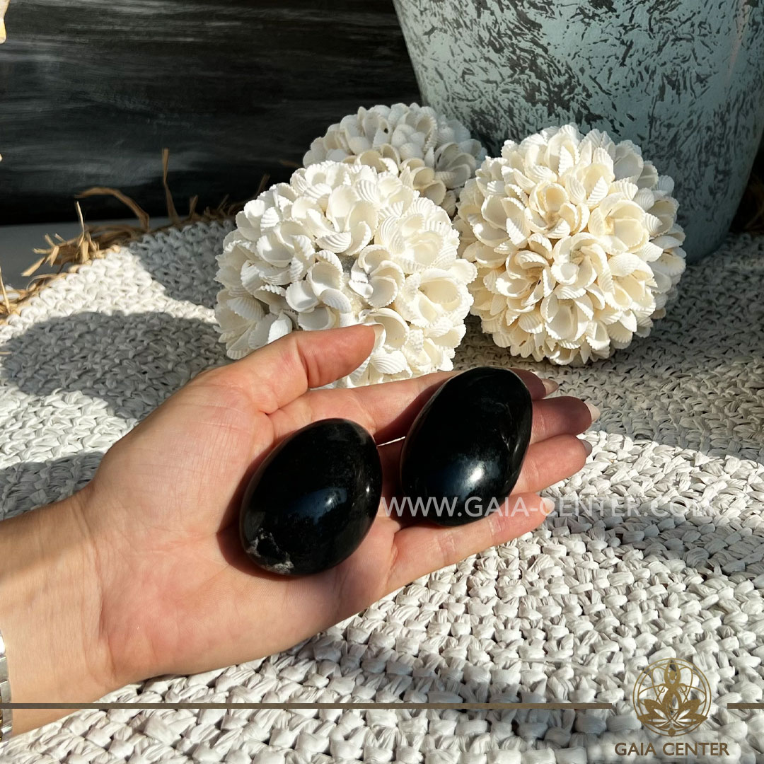 Black Tourmaline Palm Stone |55-60x40mm /60g| Madagascar at GAIA CENTER Crystal Shop in CYPRUS. Crystal jewellery and crystal pendants at Gaia Center crystal shop in Cyprus. Order online top quality crystals, Cyprus islandwide delivery: Limassol, Larnaca, Paphos, Nicosia. Europe and Worldwide shipping.