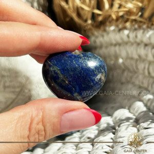 Blue Lapis Lazuli Crystal Puff Heart |Mini size 35x30mm| at GAIA CENTER Crystal Shop CYPRUS. Crystal jewellery and crystal pendants at Gaia Center crystal shop in Cyprus. Order online top quality crystals, Cyprus islandwide delivery: Limassol, Larnaca, Paphos, Nicosia. Europe and Worldwide shipping.