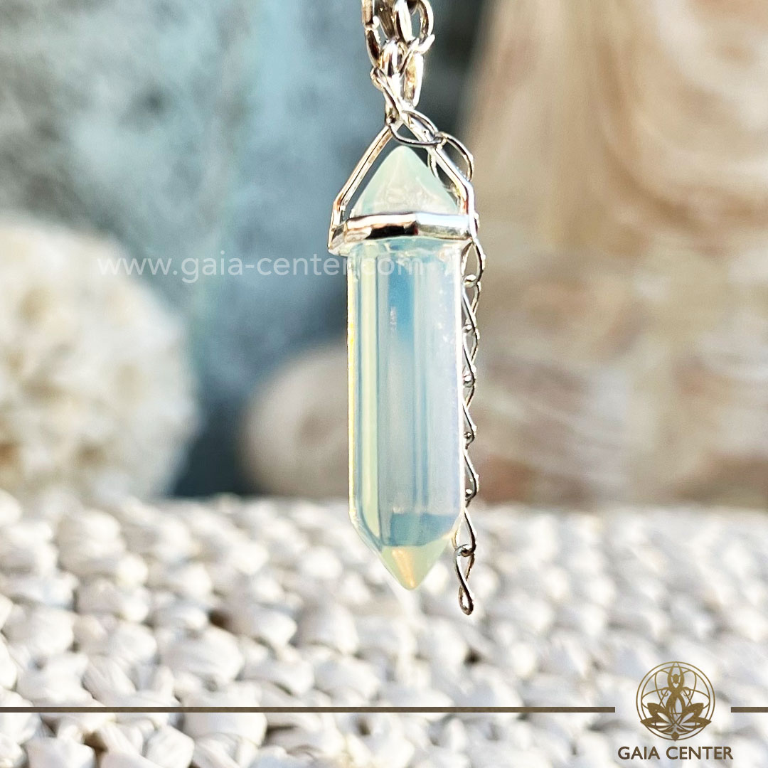 Opalite Crystal Pendant Point |S925 Sterling Silver Bail| at GAIA CENTER Crystal Shop CYPRUS. Crystal jewellery and crystal pendants at Gaia Center crystal shop in Cyprus. Order online top quality crystals, Cyprus islandwide delivery: Limassol, Larnaca, Paphos, Nicosia. Europe and Worldwide shipping.