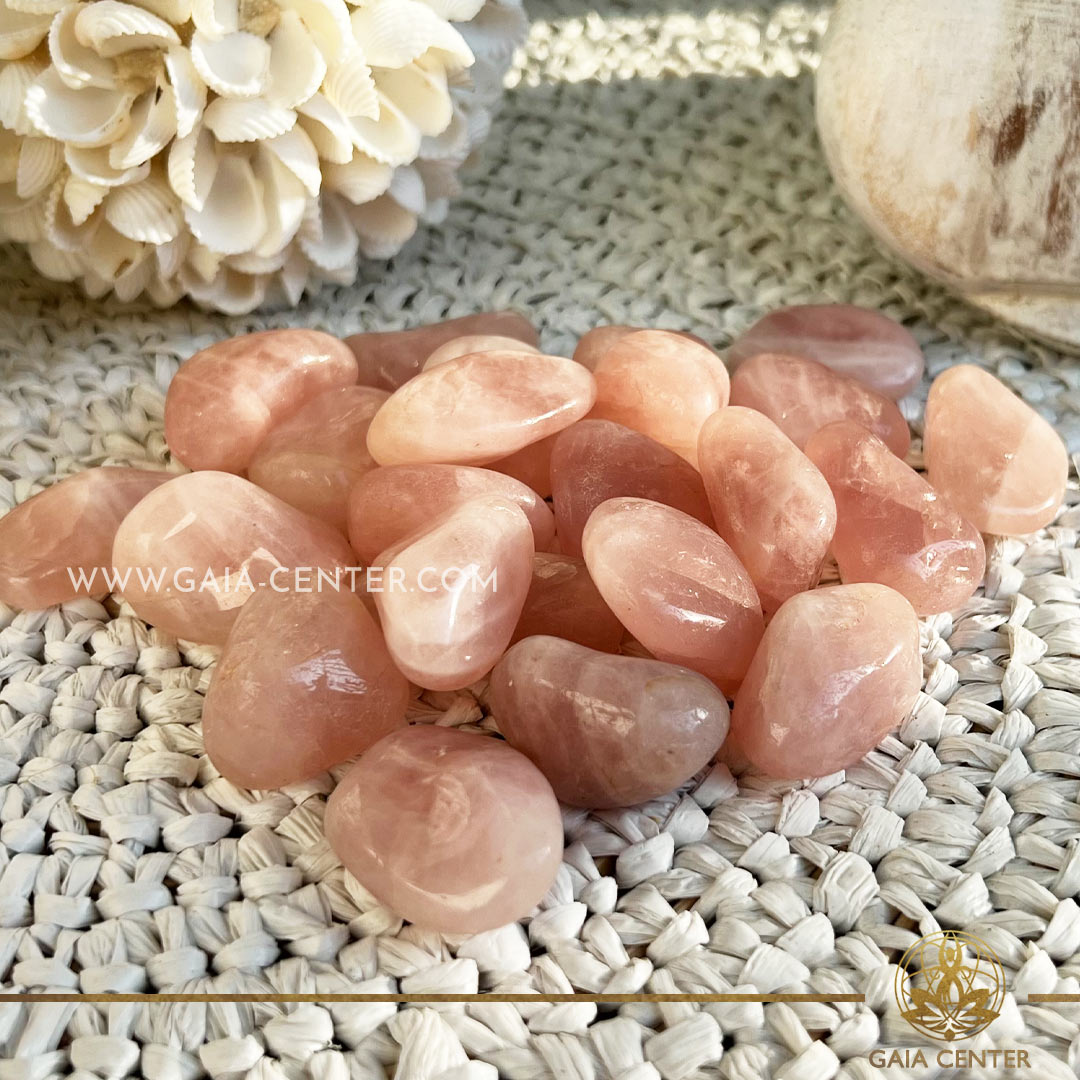 Rose Quartz Crystal Deep Pink Tumbled Stones |20-30mm| South Africa at GAIA CENTER Crystal shop in Cyprus. Crystal tumbled stones and rough minerals, drusy at Gaia Center crystal shop in Cyprus. Order crystals online top quality crystals, Cyprus islandwide delivery: Limassol, Larnaca, Paphos, Nicosia. Europe and Worldwide shipping.