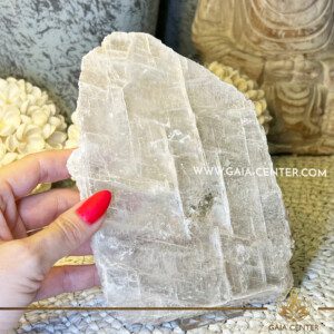 Selenite Fishtail | 490g from Mexico at GAIA CENTER Crystal Shop in Cyprus. The Selenite Fishtail is associated with cleansing and balancing the chakras. Its energy flow is believed to help clear blockages, creating a harmonious flow of vital energy throughout the body. Order online top quality crystals, Cyprus islandwide delivery: Limassol, Larnaca, Paphos, Nicosia. Europe and Worldwide shipping.