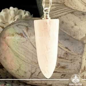 Scolecite Polished Point Pendant. Scolecite emanates a gentle and calming energy, creating a serene atmosphere that promotes relaxation and peace of mind. Order crystals online, Cyprus islandwide delivery: Limassol, Larnaca, Paphos, Nicosia. Europe and Worldwide shipping.