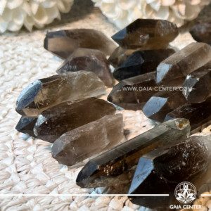 Rough Smoky Quartz Points from Brazil at GAIA CENTER Crystal Shop in Cyprus. moky Quartz is renowned for its grounding properties. The rough points from Brazil may assist in anchoring and stabilizing your energy, fostering a sense of connection to the Earth. Order online top quality crystals, Cyprus islandwide delivery: Limassol, Larnaca, Paphos, Nicosia. Europe and Worldwide shipping.
