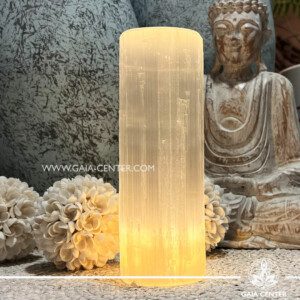 White Selenite Crystal Lamp at Gaia Center Crystal shop in Cyprus. Selenite Crystal Lamps, both visually stunning and spiritually enriching, bring a touch of tranquility to your living spaces. Salt and Selenite crystal lamps selection. Order online: Cyprus islandwide delivery: Limassol, Nicosia, Paphos, Larnaca. Europe and worldwide shipping.