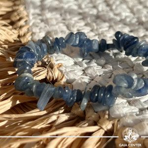 Blue Kyanite Bracelet Freeform Chip at Gaia Center Crystal shop in Cyprus. Crystal and Gemstone Jewellery Selection at Gaia Center in Cyprus. Order online, Cyprus islandwide delivery: Limassol, Larnaca, Paphos, Nicosia. Europe and Worldwide shipping.