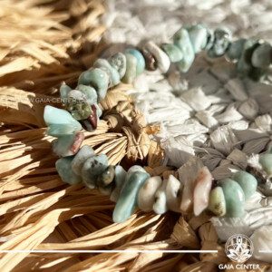 Larimar Bracelet Freeform Chip at Gaia Center Crystal shop in Cyprus. Crystal and Gemstone Jewellery Selection at Gaia Center in Cyprus. Order online, Cyprus islandwide delivery: Limassol, Larnaca, Paphos, Nicosia. Europe and Worldwide shipping.