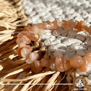 Pink Moonstone Bracelet Freeform Chip at Gaia Center Crystal shop in Cyprus. Crystal and Gemstone Jewellery Selection at Gaia Center in Cyprus. Order online, Cyprus islandwide delivery: Limassol, Larnaca, Paphos, Nicosia. Europe and Worldwide shipping.