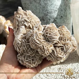 Selenite Sandrose / Desert Rose | 1180g from Mexico at GAIA CENTER Crystal Shop in Cyprus. Selenite Sand Rose, also known as Desert Rose, is a unique crystal formation that typically occurs in desert regions. Originating from Mexico, this crystal is a beautiful combination of selenite and other minerals. Order online top quality crystals, Cyprus islandwide delivery: Limassol, Larnaca, Paphos, Nicosia. Europe and Worldwide shipping.