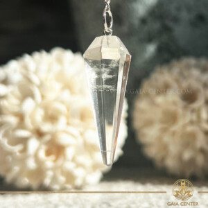 Crystal Dowsing Pendulum Clear Quartz at Gaia Center Crystal shop in Cyprus. Order crystals online, Cyprus islandwide delivery: Limassol, Larnaca, Paphos, Nicosia. Europe and Worldwide shipping.