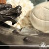 Backflow Incense Burner - Dragon Antique | Ceramic at Gaia Center | Crystal Shop in Cyprus. Backflow Incense Burner featuring a stunning smoke waterfall design. This handcrafted ceramic burner uses specially designed backflow incense cones to create a mesmerizing cascade of smoke that flows like water, adding a unique aesthetic and calming ambiance to any space. Ideal for meditation, relaxation, and home decor, this incense burner not only purifies the air but also serves as a beautiful centerpiece. Perfect for aromatherapy enthusiasts and those seeking a serene atmosphere. Backflow incense burners an Backflow dhoop cones selection at Gaia Center | Incense Aroma & Crystal shop in Cyprus. Order online, Cyprus islandwide delivery: Limassol, Larnaca, Nicosia, Paphos. Europe and worldwide shipping.