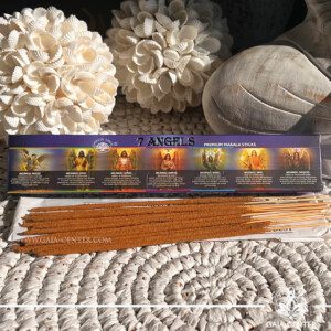 Aroma Incense Sticks 7 Angels Natural Premium Masala Incense fragrance by Green Tree brand. 15grams incense pack. Selection of natural incense sticks at GAIA CENTER | Crystals and Incense aroma shop in Cyprus. Order incense sticks and aroma burners online, Cyprus islandwide delivery: Nicosia, Paphos, Limassol, Larnaca