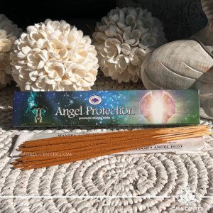 Aroma Incense Sticks Angels Protection Natural Premium Masala Incense fragrance by Green Tree brand. 15grams incense pack. Selection of natural incense sticks at GAIA CENTER | Crystals and Incense aroma shop in Cyprus. Order incense sticks and aroma burners online, Cyprus islandwide delivery: Nicosia, Paphos, Limassol, Larnaca