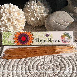 Aroma Incense Sticks Tibetan Flowers Natural Premium Masala Incense fragrance by Green Tree brand. 15grams incense pack. Selection of natural incense sticks at GAIA CENTER | Crystals and Incense aroma shop in Cyprus. Order incense sticks and aroma burners online, Cyprus islandwide delivery: Nicosia, Paphos, Limassol, Larnaca