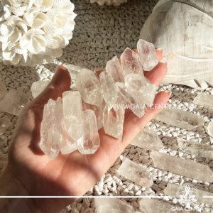 Rock Quartz Crystal Point 1st Grade from Brazil | Chloride in Quartz at GAIA CENTER Crystal Shop in Cyprus. Perfect for energy healing, meditation, and enhancing clarity. High-quality natural quartz crystals for sale. Shop now for premium Brazilian quartz.