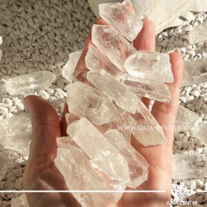 Rock Quartz Crystal Point 1st Grade from Brazil | Chloride in Quartz at GAIA CENTER Crystal Shop in Cyprus. Perfect for energy healing, meditation, and enhancing clarity. High-quality natural quartz crystals for sale. Shop now for premium Brazilian quartz.