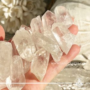 Rock Quartz Crystal Point 1st Grade from Brazil | Chloride in Quartz at GAIA CENTER Crystal Shop in Cyprus. Perfect for energy healing, meditation, and enhancing clarity. High-quality natural quartz crystals for sale. Shop now for premium Brazilian quartz.