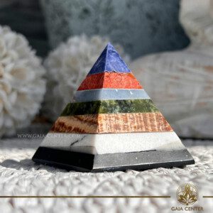 Multi-Stone Crystal Point Polished pyramid from Peru at GAIA CENTER Crystal Shop in Cyprus. Crystal points, towers and obelisks selection at Gaia Center Crystal shop in Cyprus. Order online, Cyprus islandwide delivery: Limassol, Larnaca, Paphos, Nicosia. Europe and Worldwide shipping.