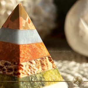 Multi-Stone Crystal Pyramid |65x55mm Approx.200g| Bolivia & Peru at GAIA CENTER Crystal Shop in Cyprus. Crystal points, towers and obelisks selection at Gaia Center Crystal shop in Cyprus. Order online, Cyprus islandwide delivery: Limassol, Larnaca, Paphos, Nicosia. Europe and Worldwide shipping.